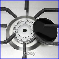 5 Burners Gas Stove 30 Built-In Gas Cooktop Stainless Steel Natural Gas Cooker