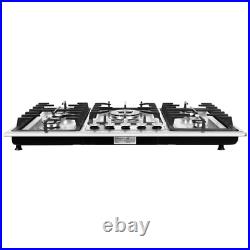 5 Burners Stainless Steel Natural gas Built-In Cooktop Countertop Cook Stove NEW