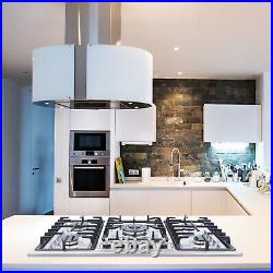 5 Burners Stove Top Built-In Gas Propane Cooktop Cooking 23/34 Stainless Steel