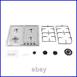 5 Burners Stove Top Built-In Gas Propane Cooktop Cooking 23/34 Stainless Steel
