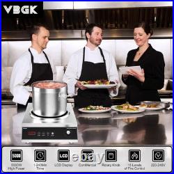 5000W Commercial Induction Cooktop 220V, LCD Touch, 16 Power Levels, 4H Timer