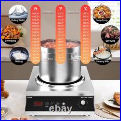5000W Commercial Induction Cooktop 220V, LCD Touch, 16 Power Levels, 4H Timer