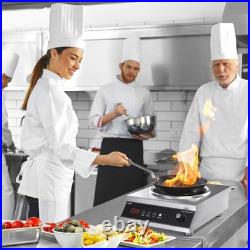 5000W Commercial Induction Cooktop 220V, LCD Touch, 16 Power Levels, 4H Timer