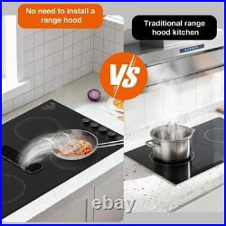 6600W Downdraft Electric Induction Cooktop, 4 Burner Stove Top, 220V Wired 30