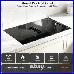 6600W Downdraft Electric Induction Cooktop, 4 Burner Stove Top, 220V Wired 30