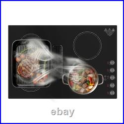 6600W Downdraft Electric Induction Cooktop, 4 Burner Stove Top, 220V Wired 30