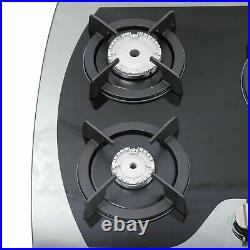 7mm Thicken Tempered Glass Built-In Gas Hob 5 Burner Stable And Anti-Slip