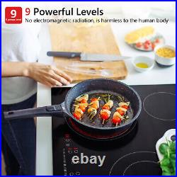 8200W 30 Built-in Electric Ceramic Cooktop 5 Burners Glass Stove Touch Control