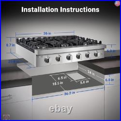 AAOBOSI Gas Cooktop 36 inch Gas Stove Built-in Gas Range Commercial Gas Stove AAOBOSI Gas Cooktop 36 inch Gas Stove Built-in Gas Range Commercial Gas Stove