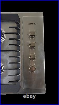 AOTIN 30 Stainless Steel 4 Burners Gas Cooktop Built-in LPG NG Gas Hob