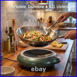 Abangdun 1700W 100V~185V Induction Cooktop Electric Stove 1.97 Concave Wok 2026
