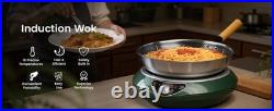Abangdun 1700W 100V~185V Induction Cooktop With Stainless Steel Wok 2026 New