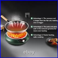 Abangdun 1700W 100V~185V Induction Cooktop Wok With Pan Concave Electric Stove