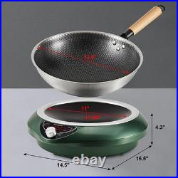 Abangdun 1700W 100V~185V Induction Cooktop Wok With Pan Concave Electric Stove