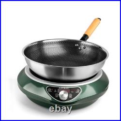 Abangdun 1700W 100V~185V Induction Cooktop Wok With Pan Electric Stove Burner