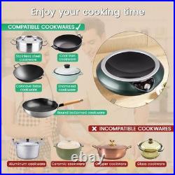 Abangdun 1700W 100V~185V Induction Cooktop Wok With Pan Electric Stove Burner