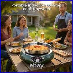 Abangdun 1700W 100V~185V Induction Cooktop Wok With Pan Electric Stove Burner