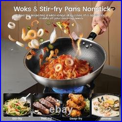 Abangdun 1700W 100V~185V Induction Cooktop Wok With Pan Electric Stove Burner