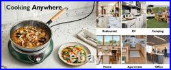 Abangdun 1700W 100V~185V Induction Cooktop Wok With Pan Electric Stove Burner