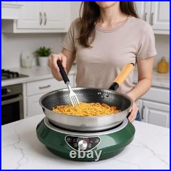 Abangdun 1700W 100V~185V Induction Cooktop Wok With Pan Electric Stove Burner