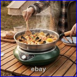 Abangdun 1700W 100V~185V Induction Cooktop Wok With Pan Electric Stove Burner