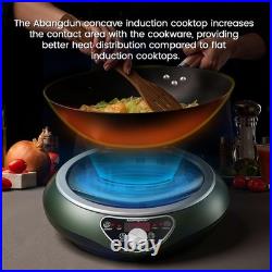 Abangdun 1700W 100V185V Induction Cooktop Concave Wok Burner Portable Stove