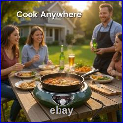 Abangdun 1700W 100V185V Induction Cooktop Concave Wok Burner Portable Stove