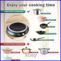 Abangdun 1700W 100V185V Induction Cooktop Concave Wok Burner Portable Stove