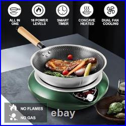 Abangdun 1700W 100V185V Induction Cooktop Wok With Pan Electric Stove 2026 New
