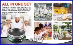 Abangdun 1700W 100V185V Induction Cooktop Wok With Pan Electric Stove 2026 New