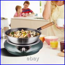 Abangdun 1700W 120V Induction Cooktop Concave Wok Portable With Pan Stove