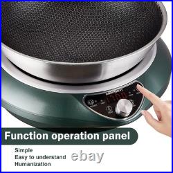 Abangdun 1700W 120V Induction Cooktop Concave Wok Portable With Pan Stove