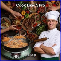 Abangdun 1700W 85V120V Induction Cooktop With Pan Concave Portable Stove Elec