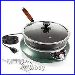 Abangdun 1700W Induction Cooktop With Wok Pan 1.97Deep Concave Electric Burner