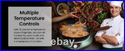 Abangdun 1700W Induction Cooktop With Wok Pan 1.97Deep Concave Electric Burner