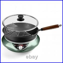 Abangdun 1700W Induction Cooktop With Wok Pan 1.97Deep Concave Electric Burner