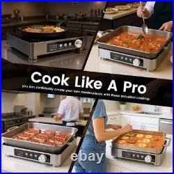 Abangdun 1800W 100V~185V Induction Cooktop Electric Stove Large Burner 24h Timer