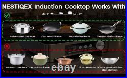 Abangdun 1800W 100V~185V Induction Cooktop Electric Stove Large Burner 24h Timer