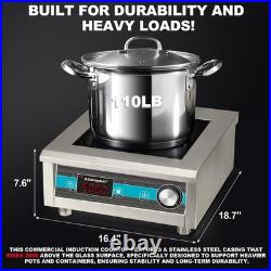 Abangdun 5000W 190275V Induction Cooktop Commercial Electric Stove 18h Timer