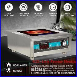Abangdun 5000W 190275V Induction Cooktop Commercial Electric Stove 18h Timer