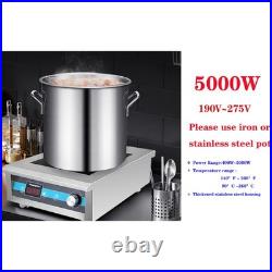Abangdun 5000W 190275V Induction Cooktop Commercial Electric Stove 18h Timer