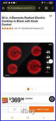 Amzchef 30 Inch Electric Cooktop, Built-In with 4 Elements 7000W Amzchef 30 Inch Electric Cooktop, Built-In with 4 Elements 7000W
