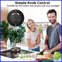 Amzgachfktch 30'' Electric Cooktop Drop in Ceramic Glass Stove knob control