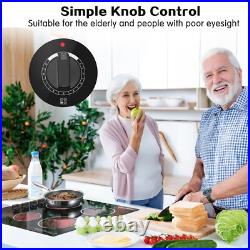 Amzgachfktch 30'' Electric Cooktop Drop in Ceramic Glass Stove knob control
