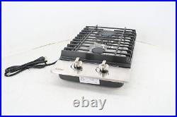 Anlyter 12In Gas Cooktop 2 Burners Built in Gas Stovetop Stainless Steel