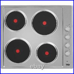 Beko HIZE64101X 58cm Wide Solid Plate Hob Stainless Steel