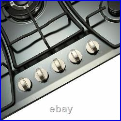 Big Sell! 30 5 Burners Built-In Black stainless steel CookTop Gas Stove NG/LPG