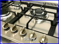 Big Sell! 35 5 Burners Built-In Black stainless steel CookTop Gas Stove NG/LPG