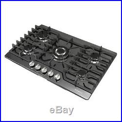 Black Titanium 30 Built-in Cooktop 5 Burners Stove LPG/NG Gas Hob Cooker USFAST