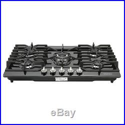 Black Titanium 30 Built-in Cooktop 5 Burners Stove LPG/NG Gas Hob Cooker USFAST